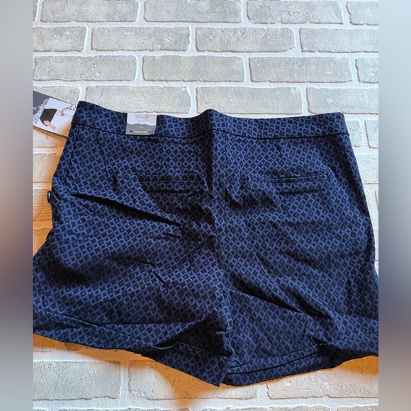 Maurices Dark Blue Patterned High Waist Shorts - Picture 8 of 9